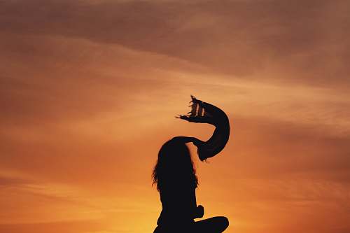 6th of october city silhouette woman sitting egypt